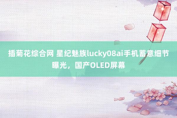 插菊花综合网 星纪魅族lucky08ai手机蓄意细节曝光，国产OLED屏幕