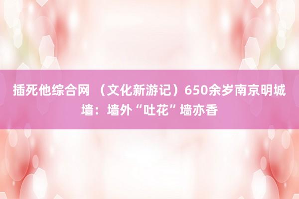 插死他综合网 （文化新游记）650余岁南京明城墙：墙外“吐花”墙亦香