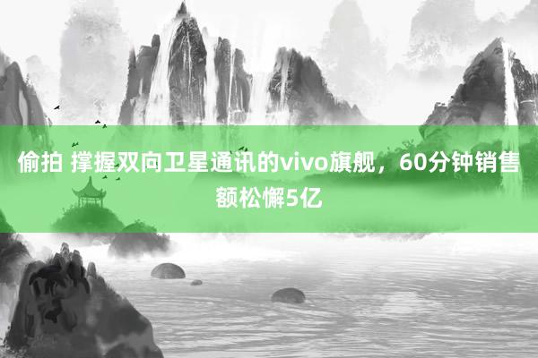 偷拍 撑握双向卫星通讯的vivo旗舰，60分钟销售额松懈5亿