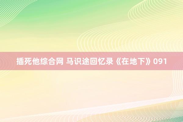 插死他综合网 马识途回忆录《在地下》091