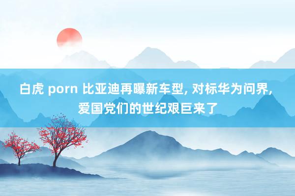 白虎 porn 比亚迪再曝新车型， 对标华为问界， 爱国党们的世纪艰巨来了