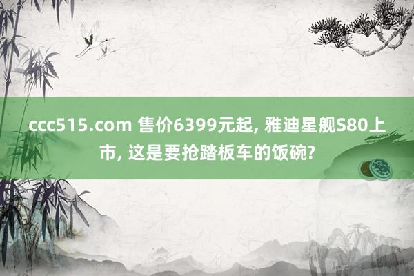 ccc515.com 售价6399元起， 雅迪星舰S80上市， 这是要抢踏板车的饭碗?