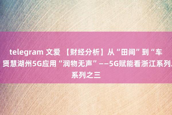 telegram 文爱 【财经分析】从“田间”到“车间” 贤慧湖州5G应用“润物无声”——5G赋能看浙江系列之三