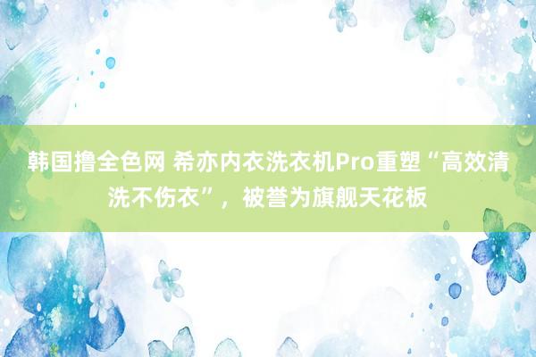 韩国撸全色网 希亦内衣洗衣机Pro重塑“高效清洗不伤衣”，被誉为旗舰天花板