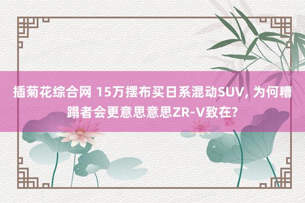 插菊花综合网 15万摆布买日系混动SUV， 为何糟蹋者会更意思意思ZR-V致在?