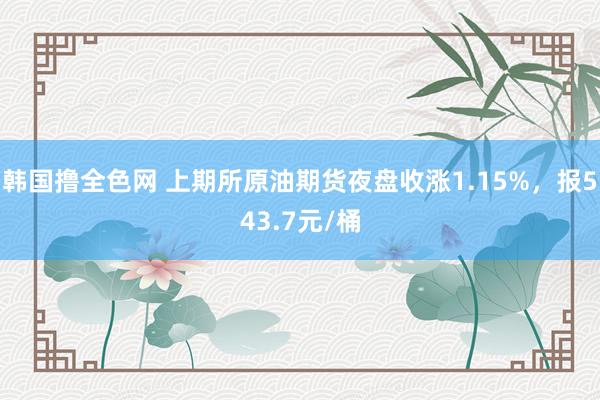 韩国撸全色网 上期所原油期货夜盘收涨1.15%，报543.7元/桶