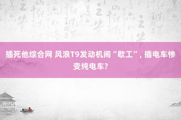 插死他综合网 风浪T9发动机闹“歇工”， 插电车惨变纯电车?