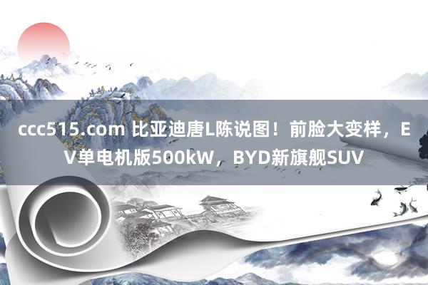 ccc515.com 比亚迪唐L陈说图！前脸大变样，EV单电机版500kW，BYD新旗舰SUV