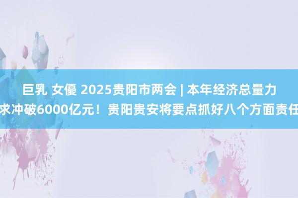 巨乳 女優 2025贵阳市两会 | 本年经济总量力求冲破6000亿元！贵阳贵安将要点抓好八个方面责任