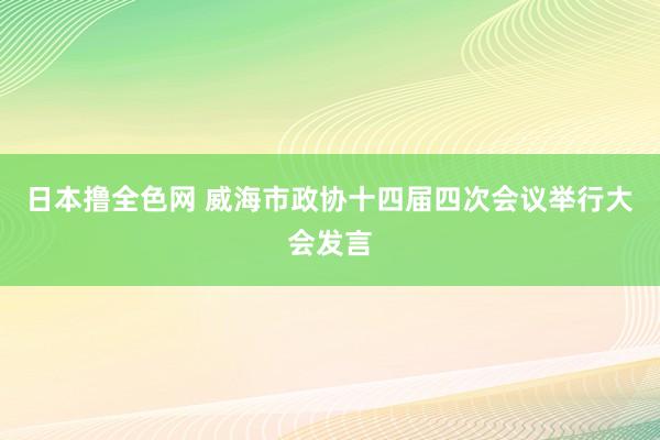 日本撸全色网 威海市政协十四届四次会议举行大会发言