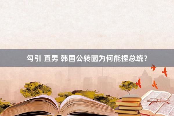 勾引 直男 韩国公转圜为何能捏总统？