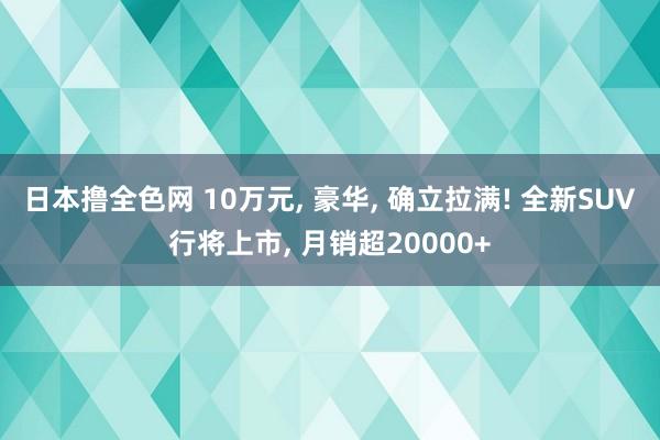 日本撸全色网 10万元， 豪华， 确立拉满! 全新SUV行将上市， 月销超20000+